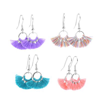 Fan Tassel Earrings Set Kit - Silver/Pastel - Goody Beads