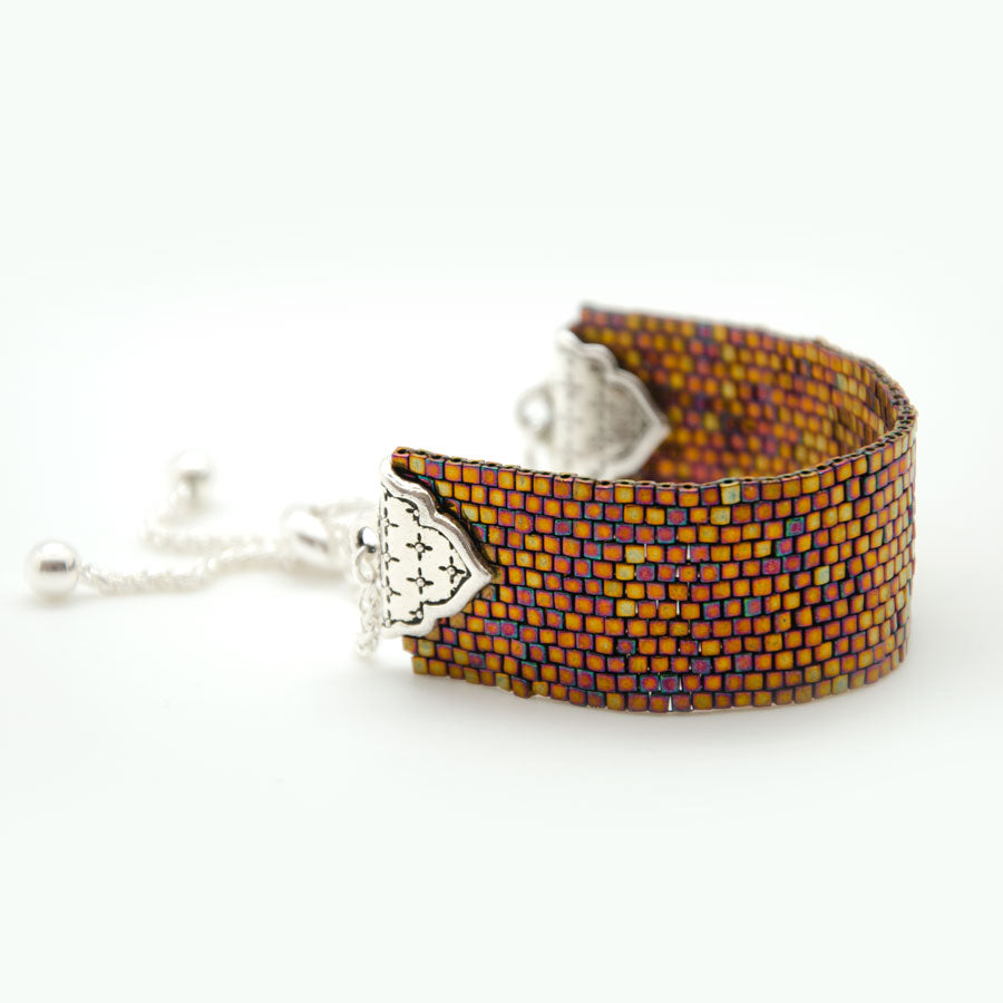 The Loft Adjustable Cuff Bracelet Kit - Gold Iris - Goody Beads
