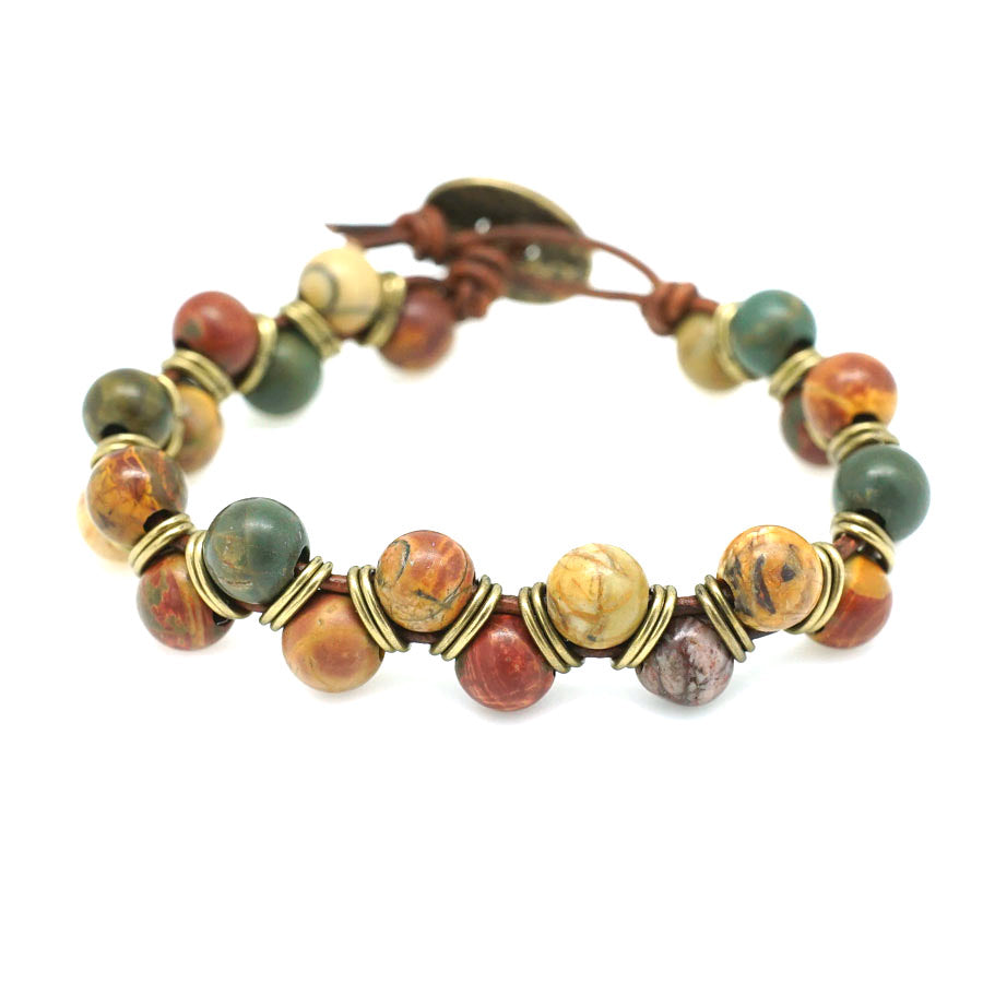 Red Creek Jasper Premium Chevron Bracelet Kit from Diakonos Designs