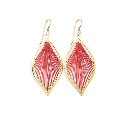 Threaded Petal Point Earrings Kit - Gold/Red - Goody Beads