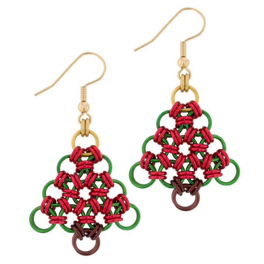 Peace on Earth Christmas Tree Pendant & Earring Kit - Goody Beads
