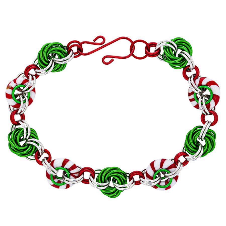 Peppermint Patty Inspiral Chain Maille Bracelet Kit - Goody Beads