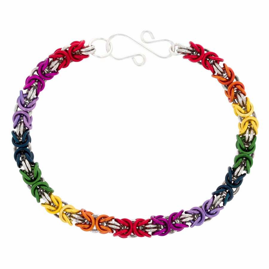 Rainbow Byzantine Bracelet Chain Maille Kit - Goody Beads
