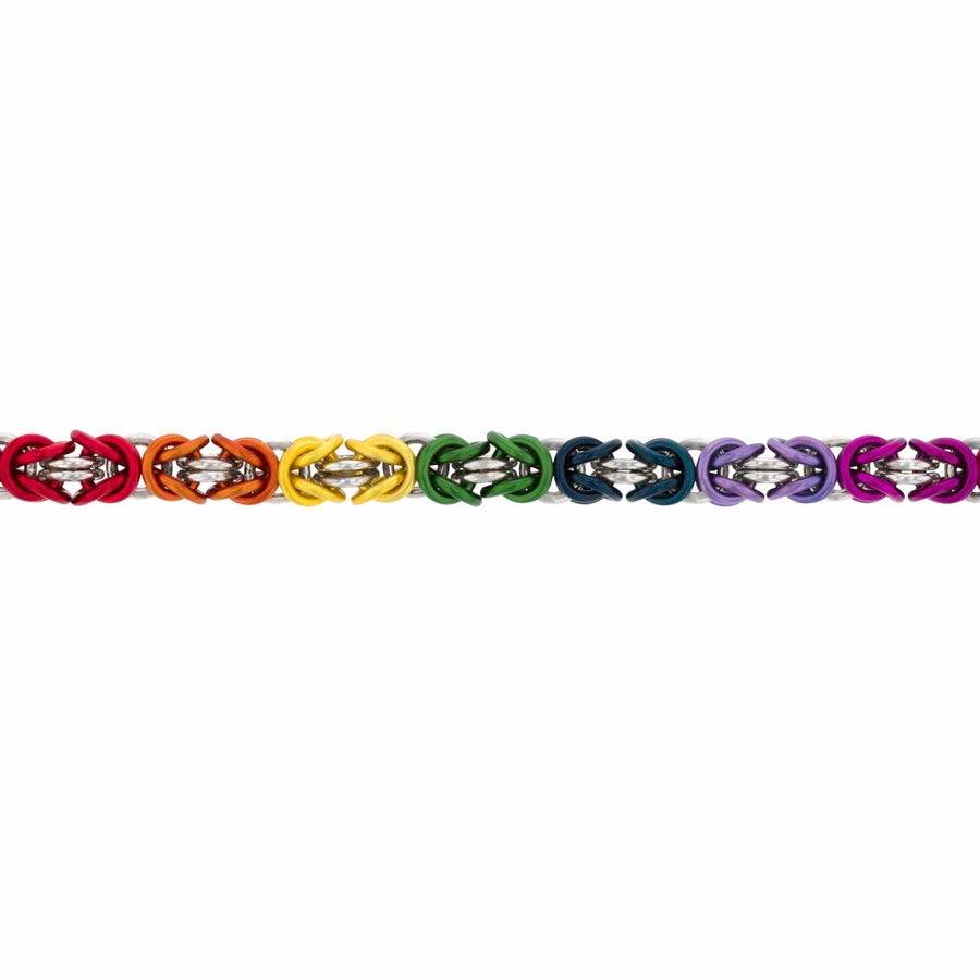 Rainbow Byzantine Bracelet Chain Maille Kit - Goody Beads