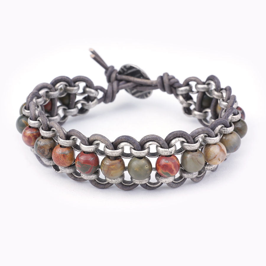 DAKOTA Red Creek Jasper Bracelet Kit From Diakonos Designs - Goody Beads