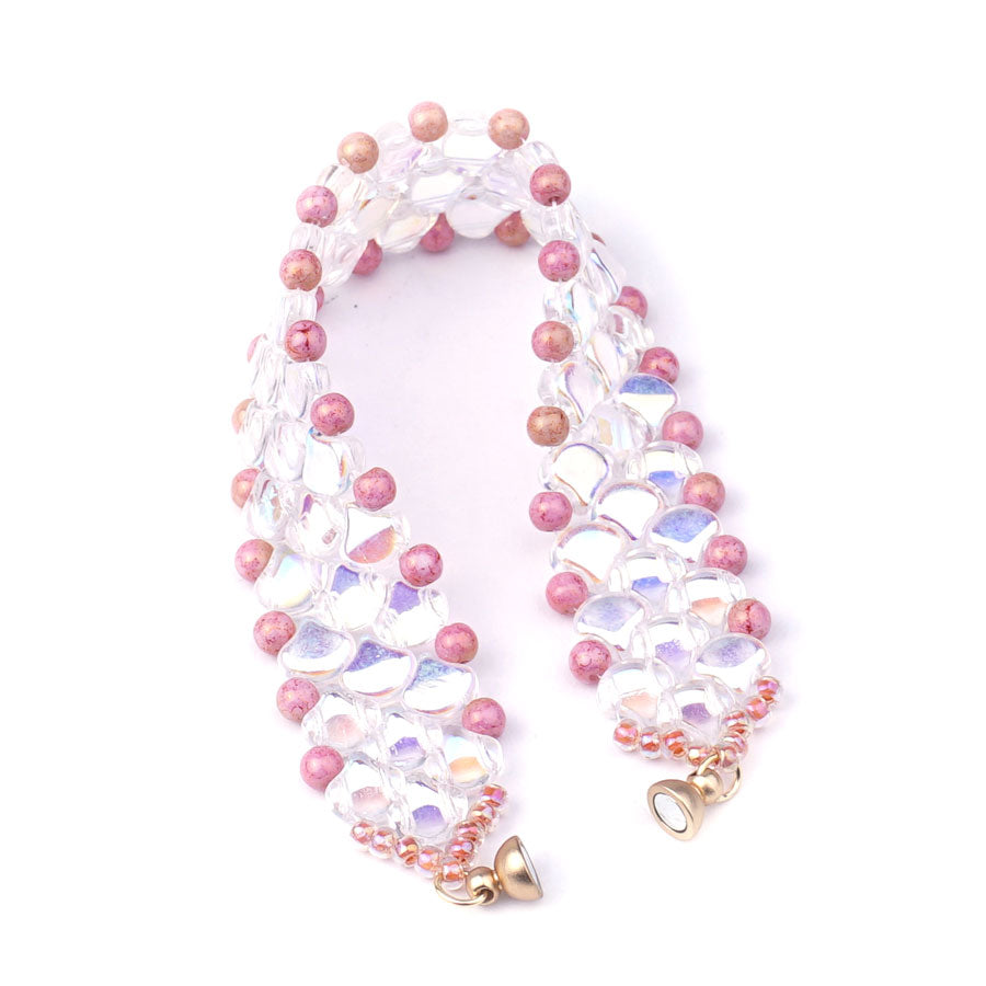 Ginko Two-Hole Scale Bracelet Kit - Crystal Waters Mermaid Scale - Goody Beads