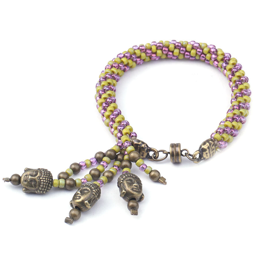 Lemongrass Inner Peace Kumihimo Bracelet and Earrings Kit From Maggie T Designs - Goody Beads