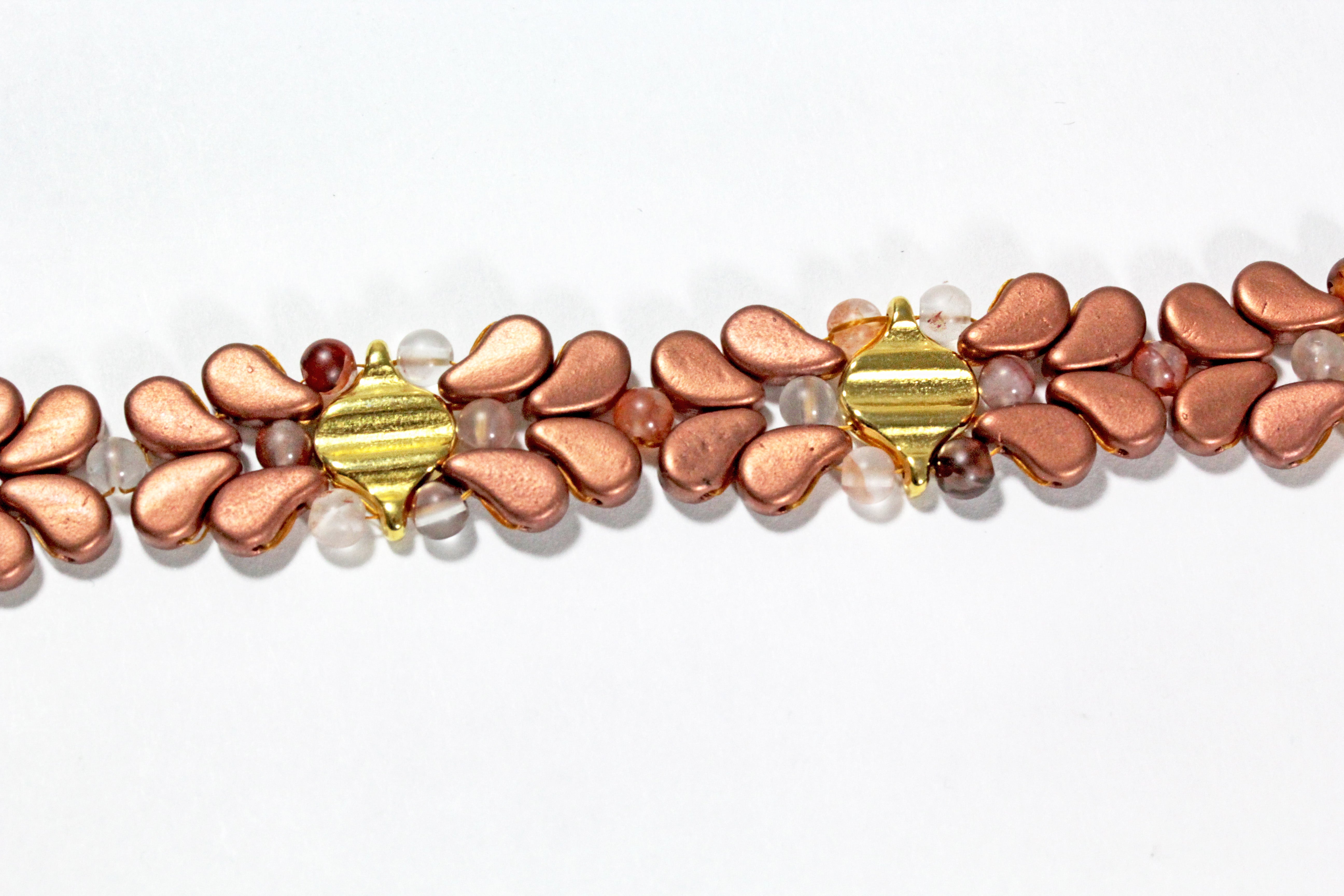 Victorian Paisley Duo Bracelet Kit - Gold and Copper - Goody Beads
