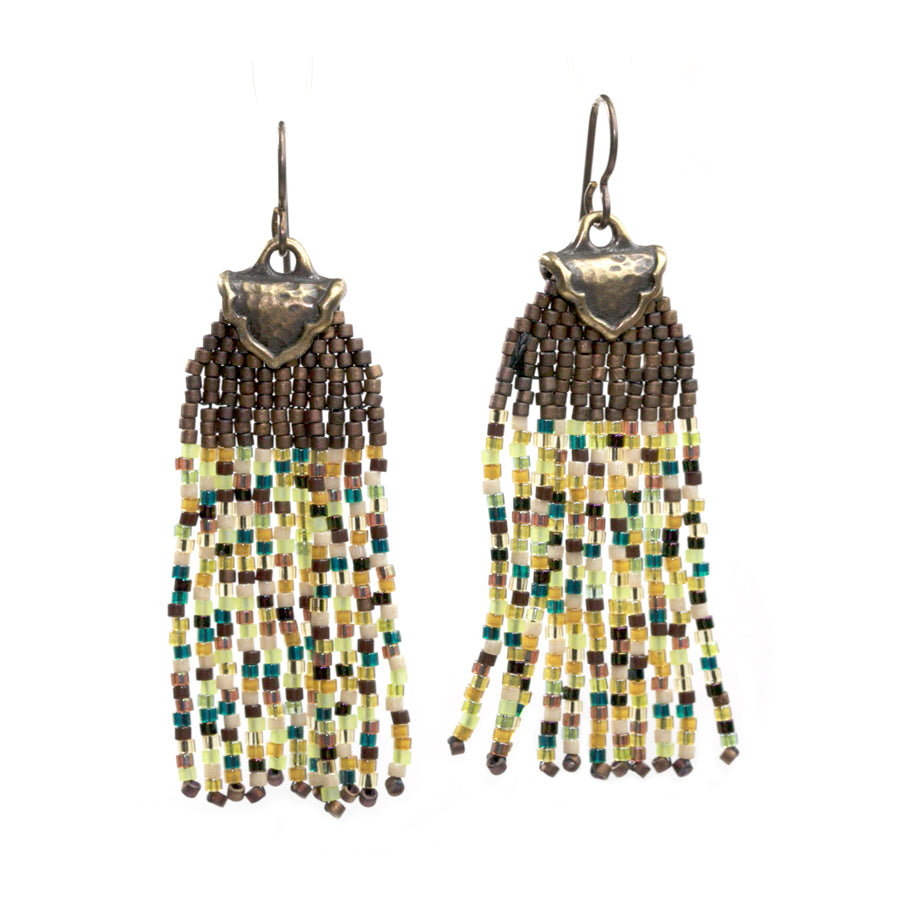 The Arcadia Fringe Earrings - Woodland Walk - Goody Beads