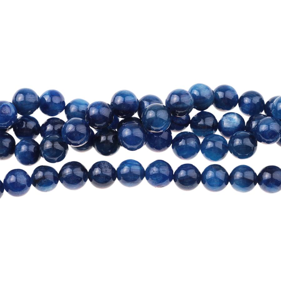 Blue (dyed) Kyanite AA 10mm Round 15-16 Inch