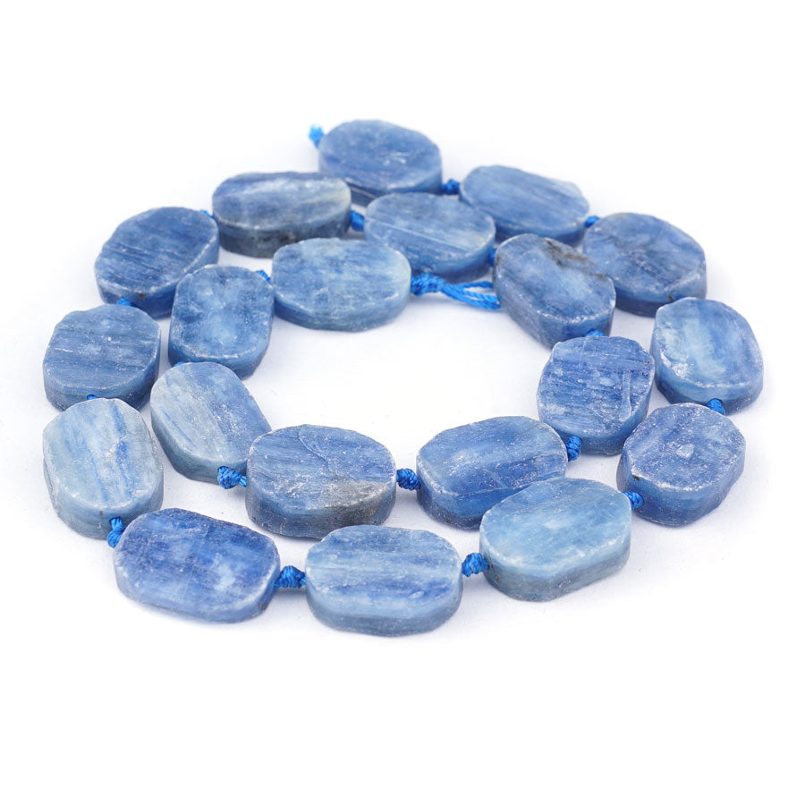 13X18mm Kyanite Natural Freeform Oval A Grade - 15-16 Inch - Goody Beads