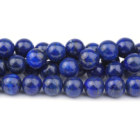 10mm Lapis Natural Round AA Grade - 15-16 Inch - Goody Beads