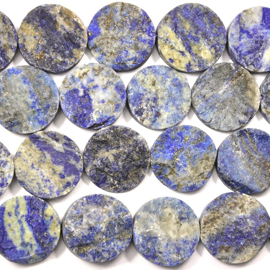 Lapis 25mm Rough Coin