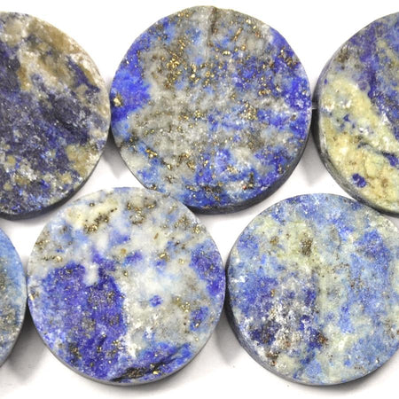 Lapis 25mm Rough Coin