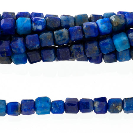 Lapis 2mm Cube Table Cut AA Grade - 15-16 Inch - Goody Beads