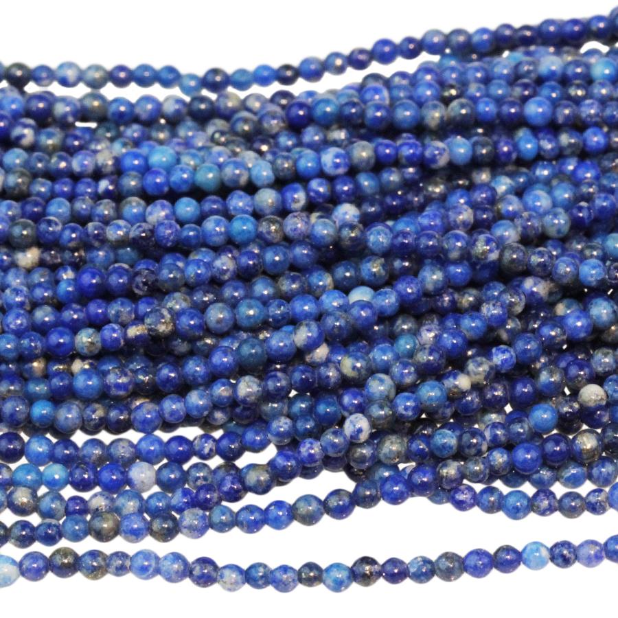 Lapis 2mm Round 15-16 Inch