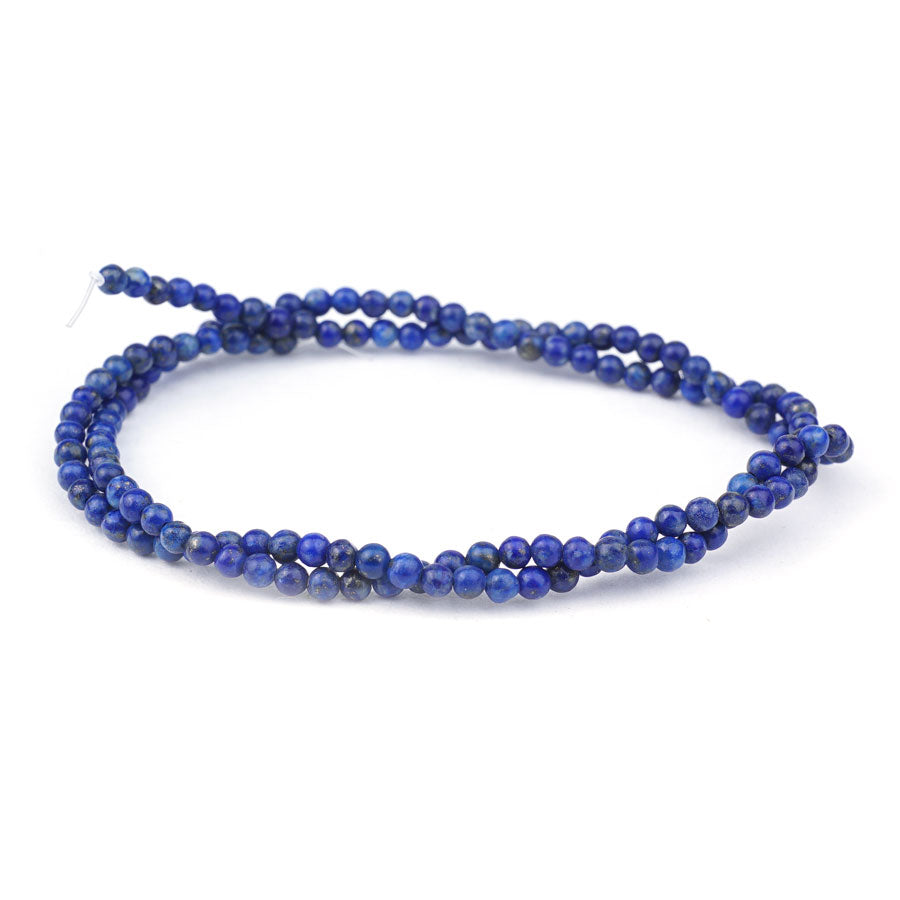 3mm Lapis Natural Round A Grade - 15-16 Inch - Goody Beads