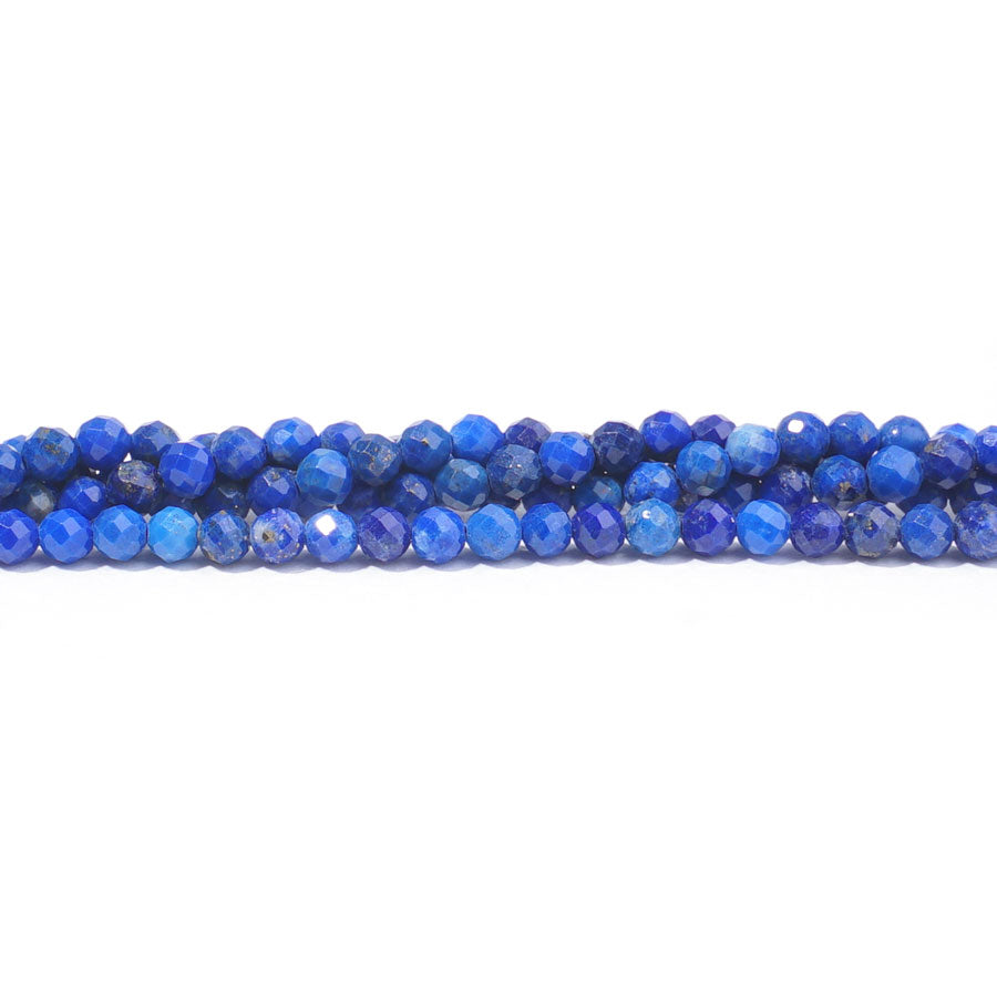 Lapis 3mm Round Faceted AA Grade - 15-16 Inch - Goody Beads