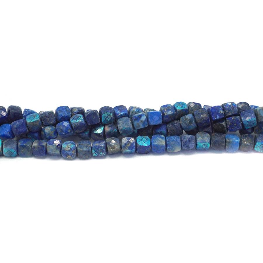 4-4.5mm Lapis  Natural Cube - 15-16 Inch