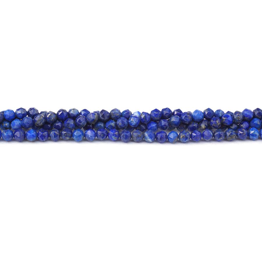 Lapis 4mm Natural Double Heart - 15-16 Inch