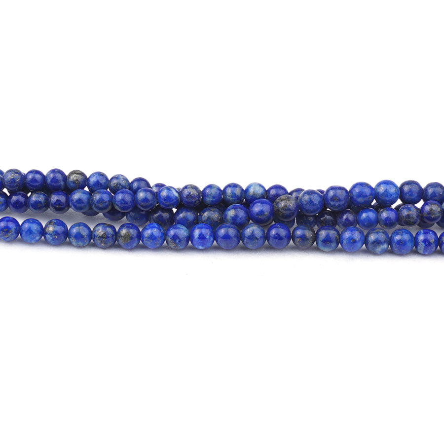 4mm Lapis Natural Round A Grade - 15-16 Inch - Goody Beads