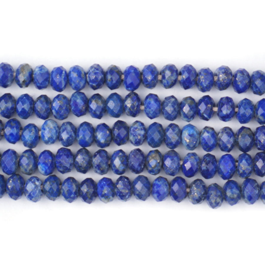 Lapis Natural 4X6mm Rondelle Faceted - Large Hole Beads - Goody Beads