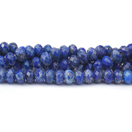 Lapis Natural 4X6mm Rondelle Faceted - Large Hole Beads - Goody Beads