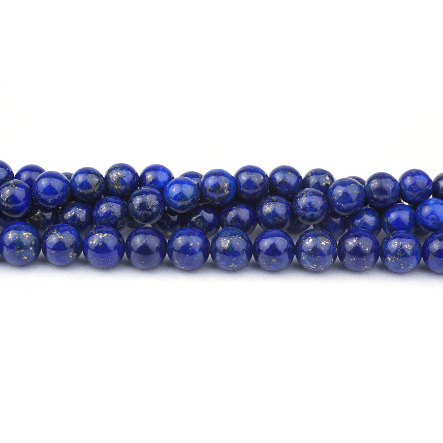 6mm Lapis Natural Round AA Grade - 15-16 Inch - Goody Beads