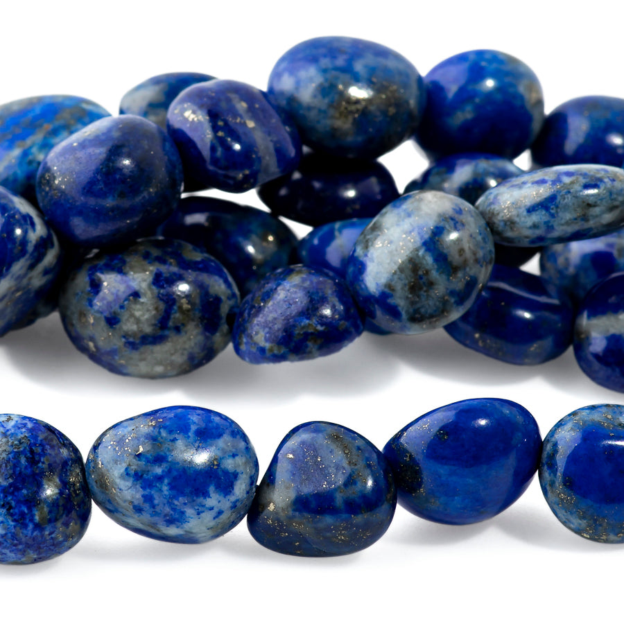 Lapis 7x9-8x10mm Pebble - 15-16 Inch