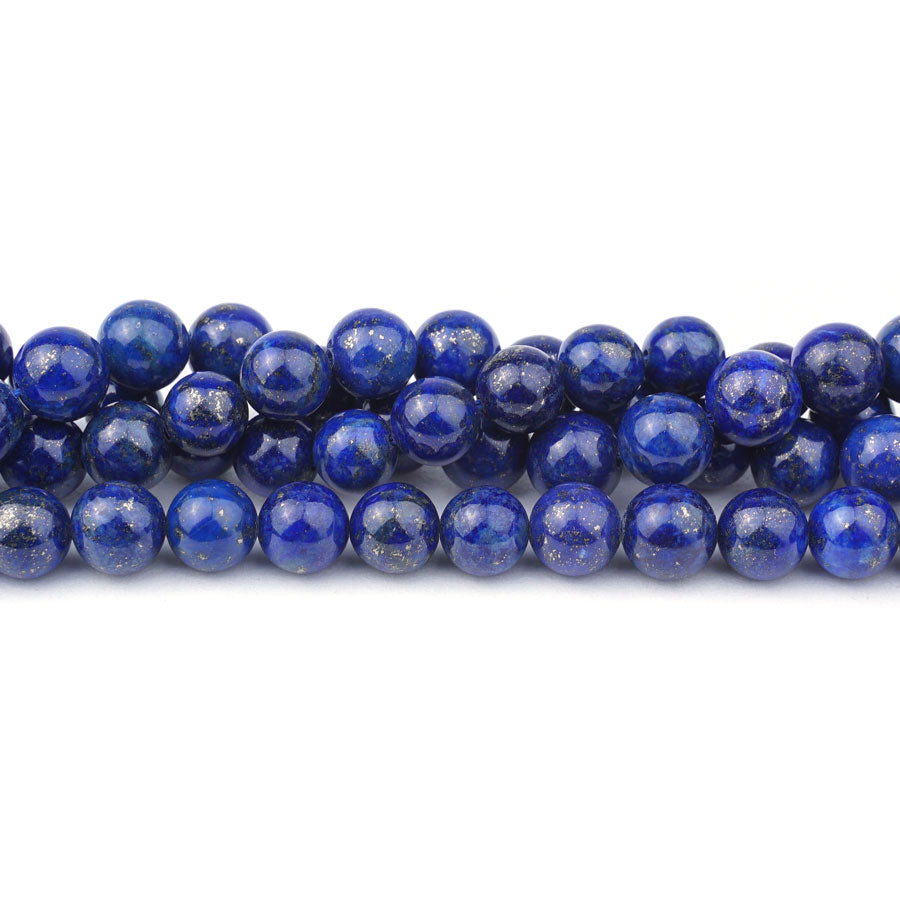 8mm Lapis Natural Round AA Grade - 15-16 Inch - Goody Beads