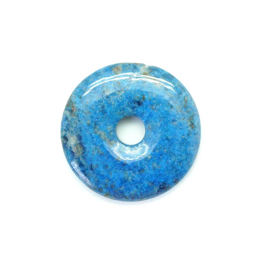 Lapis with Snowflake 40mm Donut - Pendant