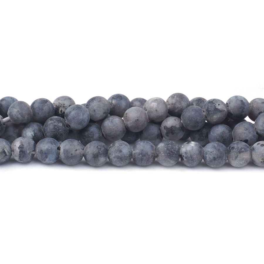 Larvakite 6mm Round Matte - Large Hole Beads - Goody Beads