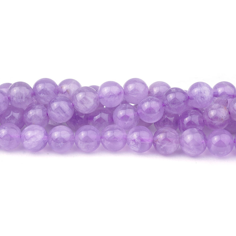 8mm Lavender Amethyst Natural Round - 15-16 Inch - Goody Beads