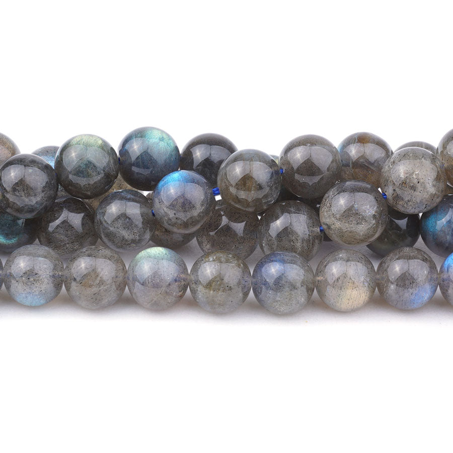 10mm Labradorite Natural Round AAA Grade - 15-16 Inch - Goody Beads