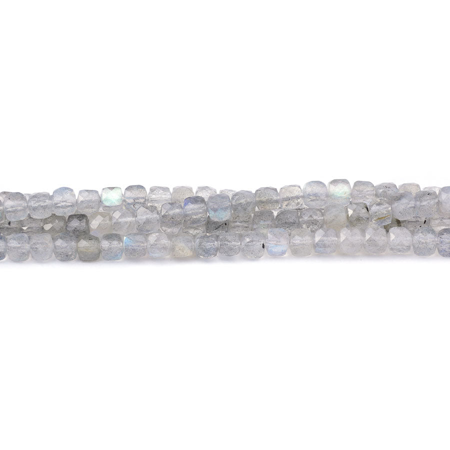 4mm Labradorite Natural Diamond Cut Cube - Limited Editions - Goody Beads