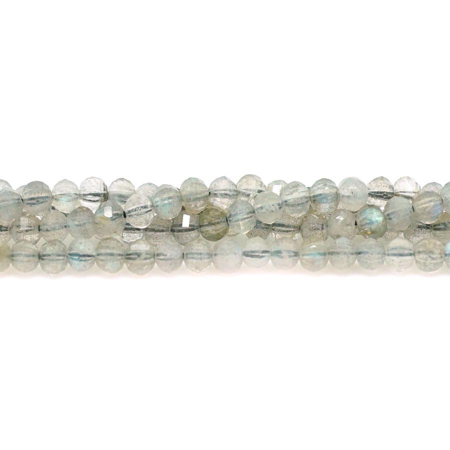 Labradorite Diamond Cut 4mm Lantern - 15-16"