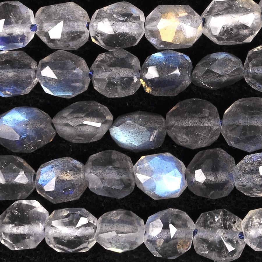 Labradorite 5x7-7x9mm Faceted Oval 15-16 Inch