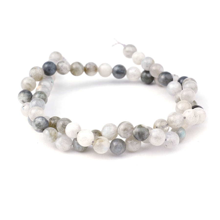 White Labradorite 6mm Round - 15-16 Inch - Goody Beads