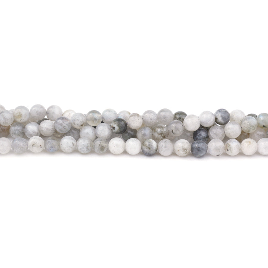 White Labradorite 6mm Round - 15-16 Inch - Goody Beads