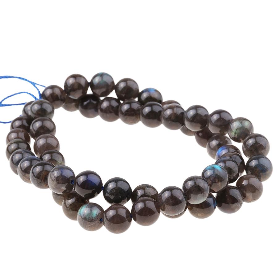 DARK Labradorite AA Grade 8mm Round 15-16 Inch