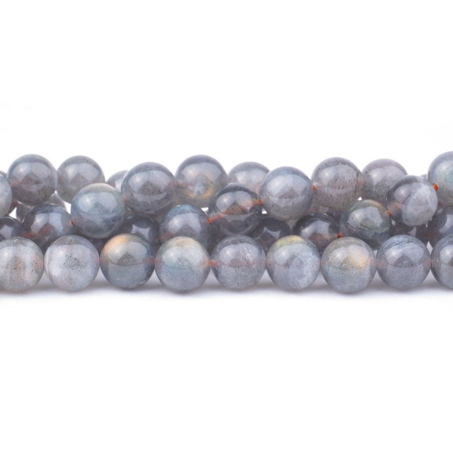 Labradorite Orange Natural 8mm Round A Grade - 15-16 Inch - Goody Beads