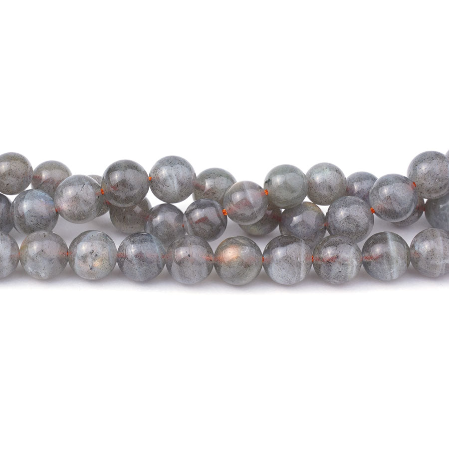 Labradorite 8mm Round Orange Flash Grade A - 15-16 Inch - Goody Beads