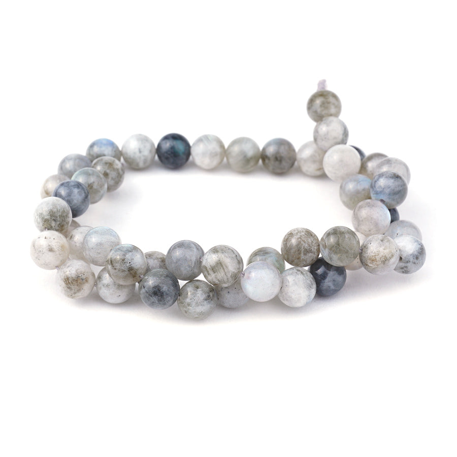 White Labradorite 8mm Round - 15-16 Inch - Goody Beads