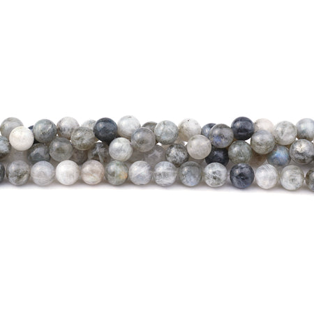 White Labradorite 8mm Round - 15-16 Inch - Goody Beads