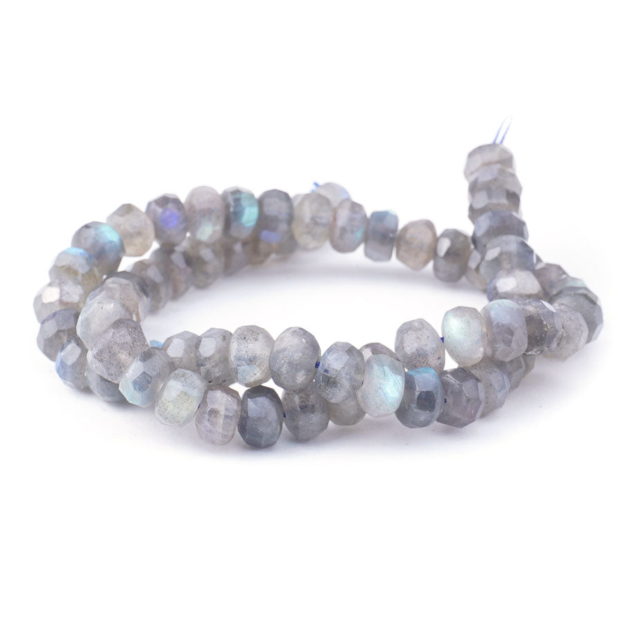 Labradorite 8mm Rondelle Freeform Faceted AA Grade - Limited Editions - Goody Beads