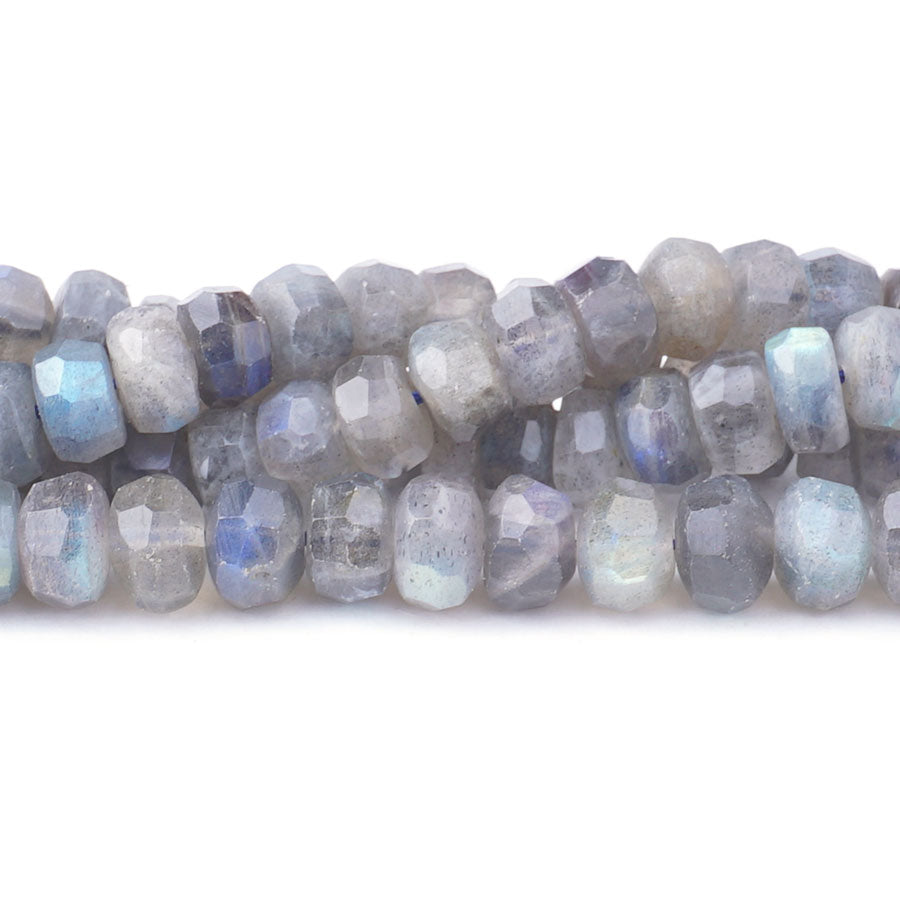 Labradorite 8mm Rondelle Freeform Faceted AA Grade - Limited Editions - Goody Beads