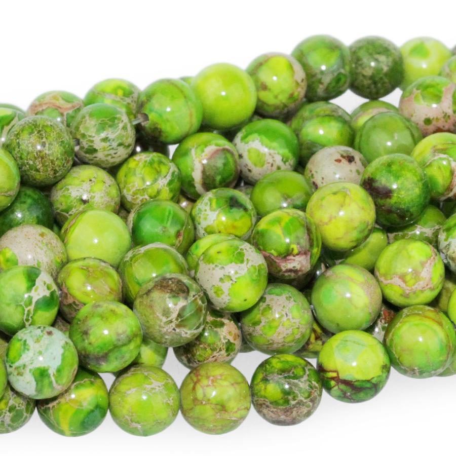 Lime Green Impression Jasper 8mm Round 15-16 Inch (Dyed)