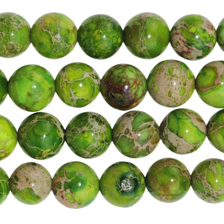 Lime Green Impression Jasper 8mm Round 15-16 Inch (Dyed)