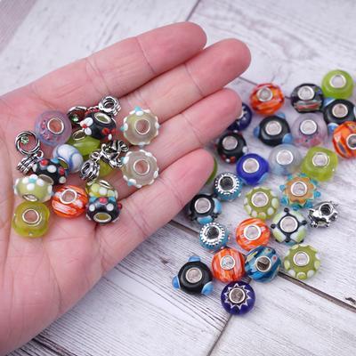 Carnival Brights Large-Hole Bead Mix - 50 Pieces