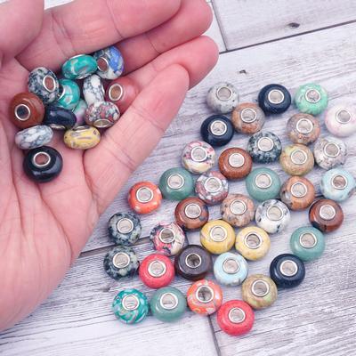 All Natural Large-Hole Bead Mix - 50 Pieces